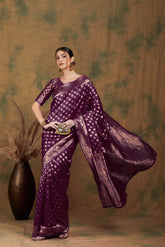 Womens Fashion Ethnic Purple Color Sarees-MLSHWSA1189PUP0ONE